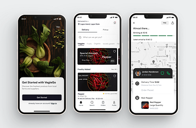 VegieGO- Grocery Delivery app fruits grocery app mobile app product design ui ux vegetables