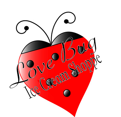 Love Bug Ice Cream Shoppe Logo branding design graphic design logo vector