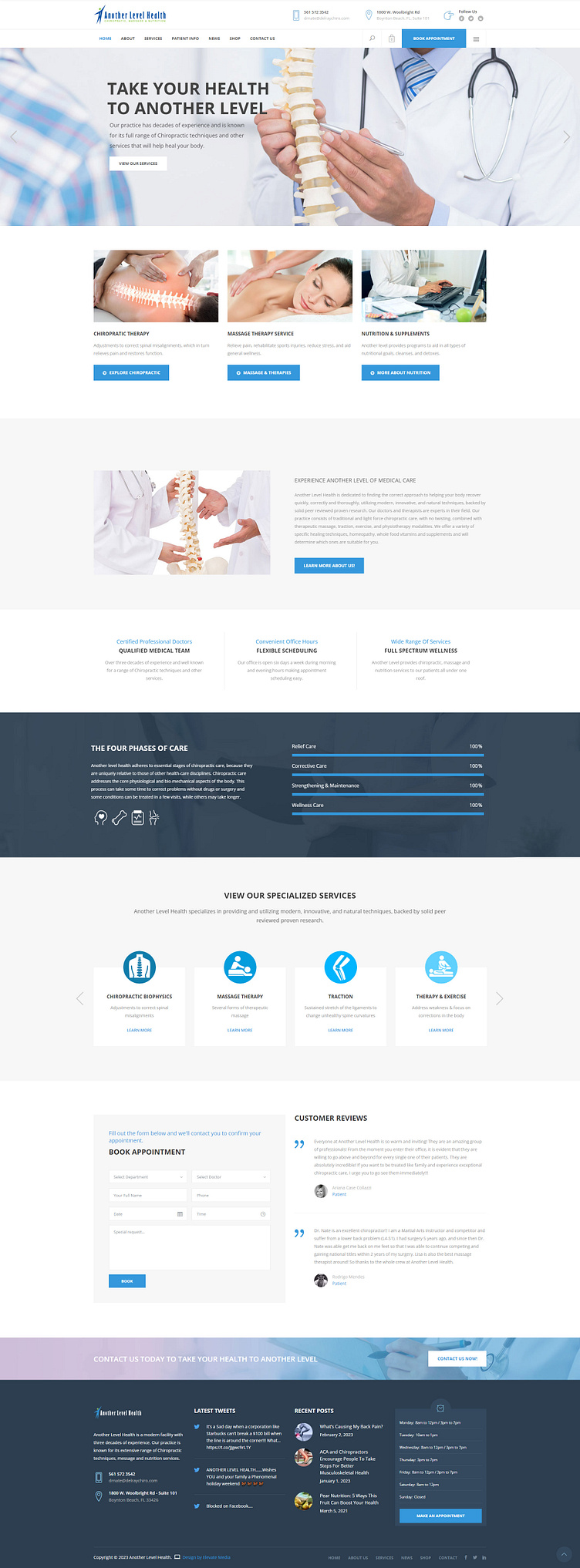 Another Level Health site Mockup by Mike Wolff on Dribbble