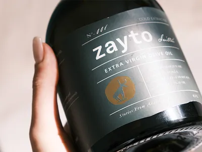 Zayto Olive Oil Label Design animal bottle branding design gold goldfoil graphic design logo olive oliveoil packaging