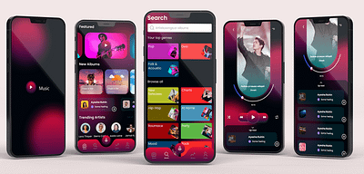 Music App UI graphic design ui ux