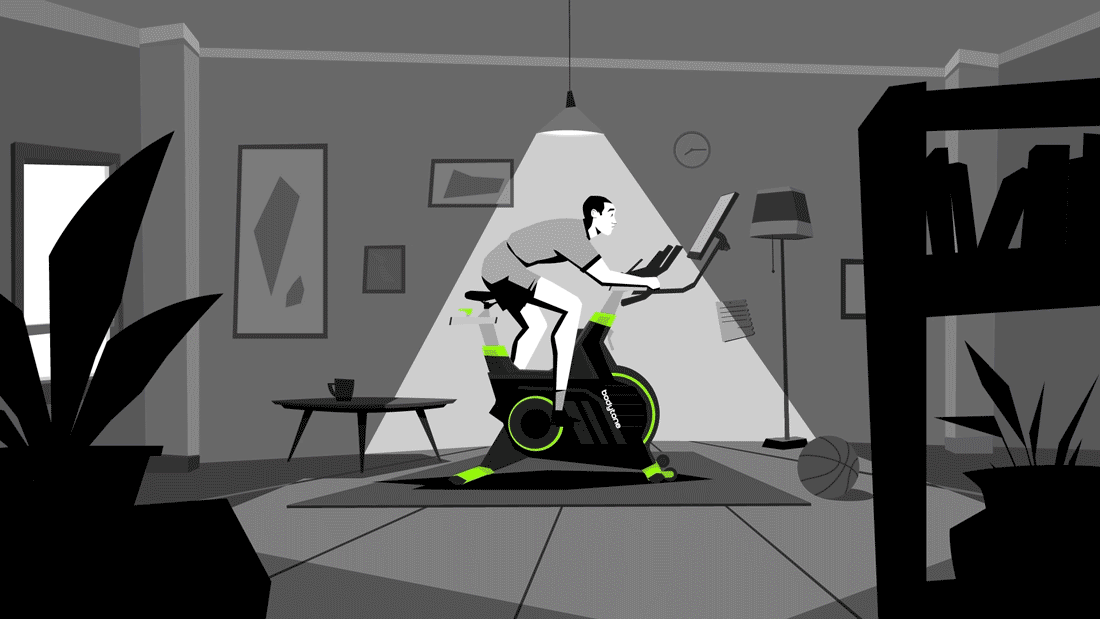 Bodytone. Bike 2danimation animation art direction cel animation character character design illustration motion offbeatestudio