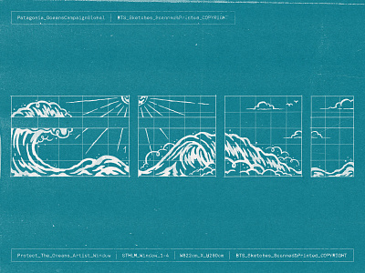 Patagonia - Protect the ocean brand experience branding climate crisis design graphic design illustration illustrator mural ocean illustration patagonia patagonia illustration protect the ocean save our home planet storefront mural wave illustration window mural
