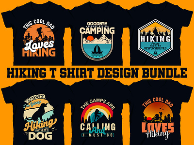 Hiking T-shirt designs bundle tee shirt