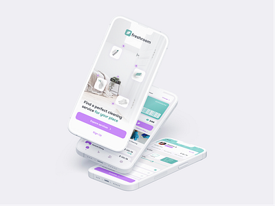 Cleaning services platform app concept app appointment calendar clean cleaning concept design fresh home house laundry mobile reservation services ui ux wash washing