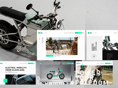 Land Energy Website animation bike branding clean design grid homepage minimal modern motorcycle typography ui ux web webdesign website