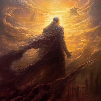 'Sweep the land' ai art colorful digital art fantasy art necromancer painting renaissance storm sun sweep the land trad art wind