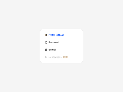 Profile Settings app billings design flowmapp inprogress notification password product design profile profile settings settings sitemap soon ui userflow ux