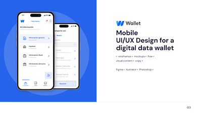 Mobile ux & ui design | Digital data wallet