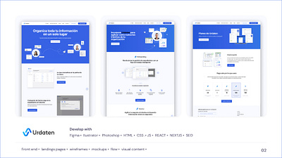 Front-end . Landing pages