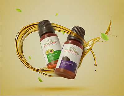 ceylaneo | Essential Oils | Labeling bottle branding design digital art essentialoil graphic design label oil packaging