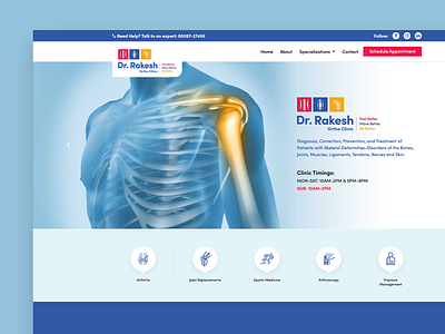 Ortho Clinic — Site Design design ui ux webdesign