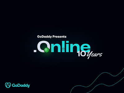 GoDaddy Design Playoff - 10 years anniversary .online logo branding graphic design logo ui