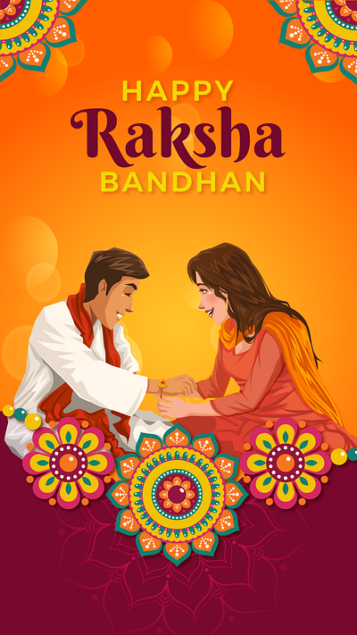 Raksha Bandhan design festivals graphic design illustration photoshop raksha bandhan