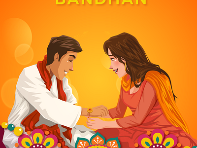 Raksha Bandhan design festivals graphic design illustration photoshop raksha bandhan