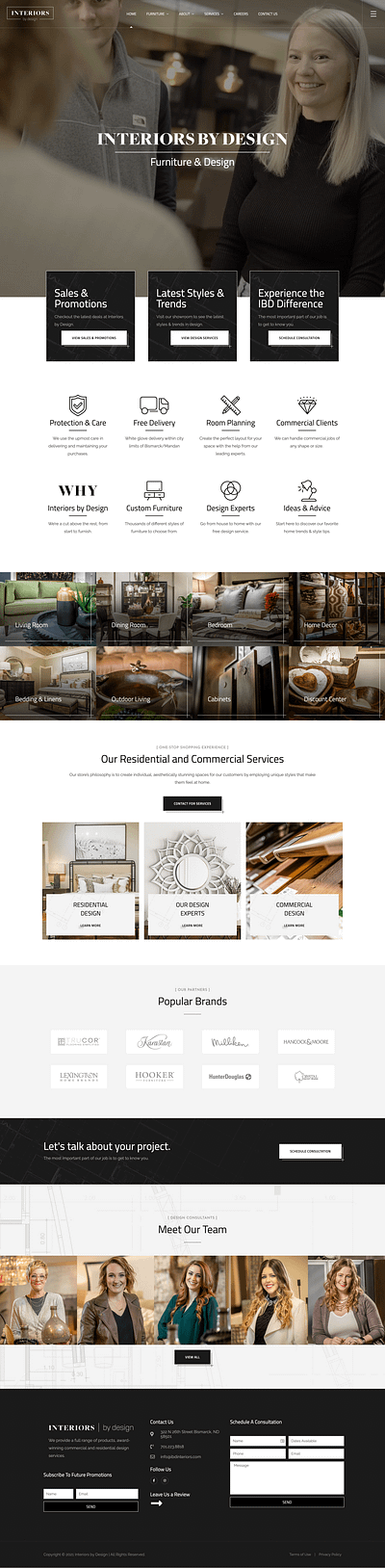 Interiors by Design - Web Design web design