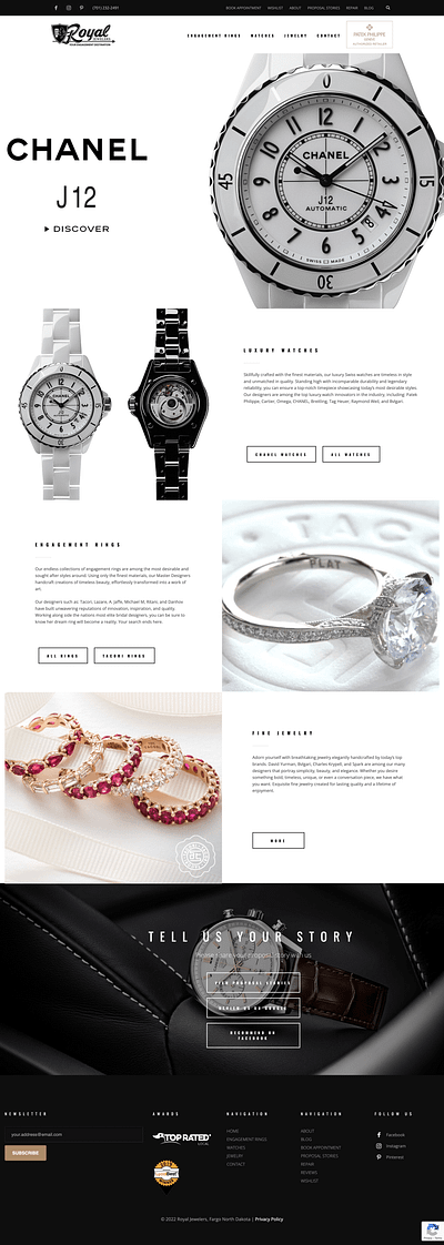 Royal Jewelers - Web Design web design