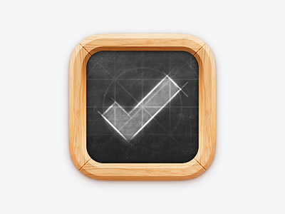 Chalkboard icon for Clear app icon chalkboard checkmark ios app tick todo