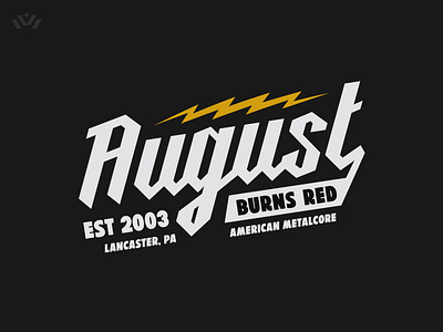 AUGUST BURNS RED • Merch apparel branding clean dark embroidery logo merch metal modern moody patch rock script sport text type typography vanguard