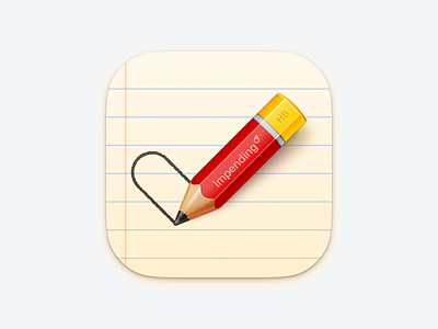 Pencil icon for Clear app icon checkmark clear notepad notes pencil tick todo