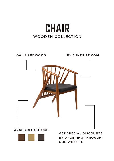 Wooden Furniture Poster Design branding design graphic design illustration typography