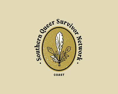 Southern Queer Survivor Network Logo branding design gay logo mustard network pansy pansy leaf plant queer social work socialwork southern survivor yellow