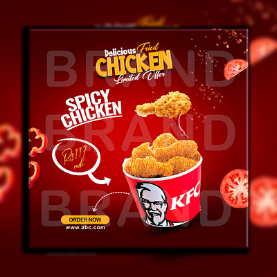 Social Media Banner add branding food banner food design graphic design kfc kfc design social media banner