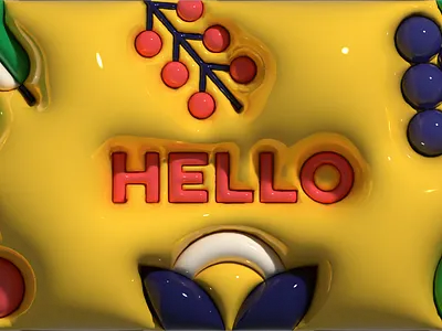 Hello 3d design graphic design illustration illustrator typography vector