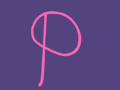 Letter P 36daysoftype animation design illustration logo motion graphics procreate procreate app