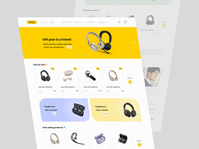 Jabra E-commerce Website 3d animation app case study concept creative design e commerce ecommerce figma graphic design home illustration logo mobile app sale ui uiux ux web