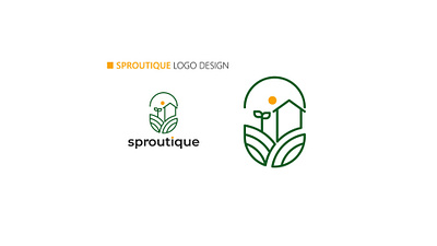 Sproutique - Minimal Farm Logo Design agriculture branding farm farming graphic design ideas leave logo logo design luxury minimal minimalist modern nature sprout