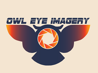 Owl Eye Imagery Logo blue branding eye gradient illustration imagery logo navy owl photography red yellow