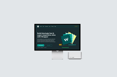 Wrapper Library - Landing Page branding design graphic design illustration logo ui web