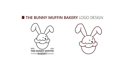 THE BUNNY MUFFIN BAKERY - Modern Minimal Logo Design bakery branding bunny cafe chef coffee cute design graphic design ideas illustrator logo luxury mascot minimal minimalist modern muffin pastry rabbit