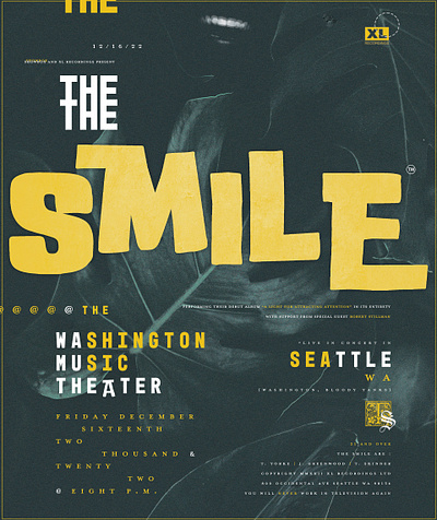 THE SMILE @ WAMU THEATER 12/16/22 design graphic design typography