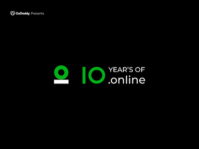 Godaddy presents 10 years of online 10 branding creative logo design godaddy godaddy present godaddy presents online. 10 graphic design logo