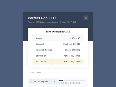 Invoice Receipt accounting drawer product design ui