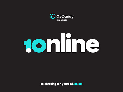 GoDaddy ten years .online logo branding design graphic design logo