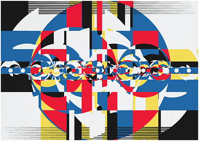 Circular and Quadrilateral Fibonacci Grid Systems, Deconstructed artwork de stijl design fibonacci grid illustrator