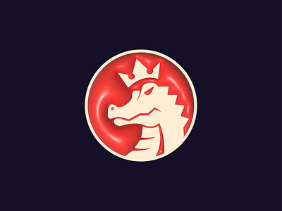 King Croco Logo concept aligator animal crocodile design king animal logo minimal