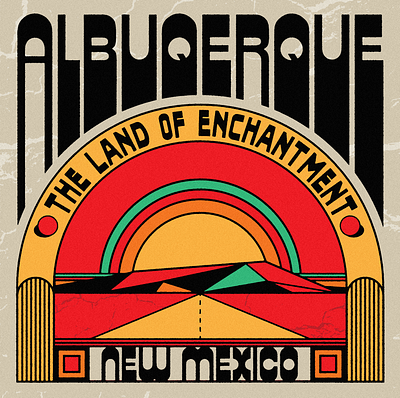 Albuquerque albuquerque new mexico retro design
