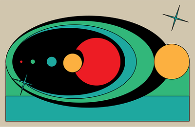 Return to Space abstract abstract retro illustration