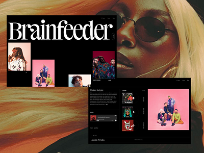 Brainfeeder Records brainfeeder branding cool design digital branding graphic design interactive design music music label product design record label record label website rogue rogue studio typography ui web web design website