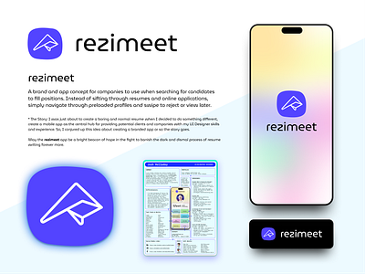 Rezimeet - Resume/Hiring App Concept app concept resume resume app ui ux