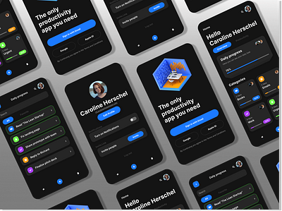 Productivity App Screen app branding design figma graphic design illustration logo ui ux