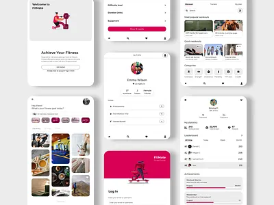 Fitness App Screen app branding design figma graphic design illustration logo ui ux