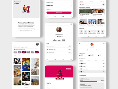 Fitness App Screen app branding design figma graphic design illustration logo ui ux