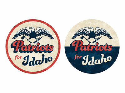 Patriots for Idaho Seal Logo Variations branding design graphic design illustration logo typography vector