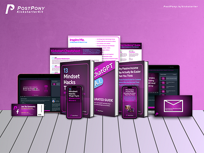 PostPony Kickstarter Kit bundel bundle chatgpt ebook ebooks ecourse elearning products