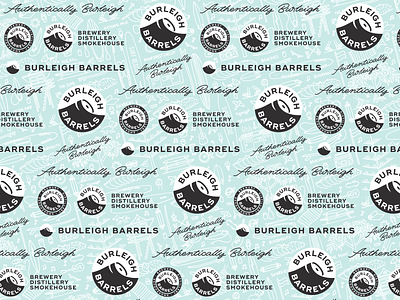 Burleigh Barrels Brewery barrel beach branding burleigh design illustration keg lettering logo logo design matt vergotis pattern seaside surfing verg wave